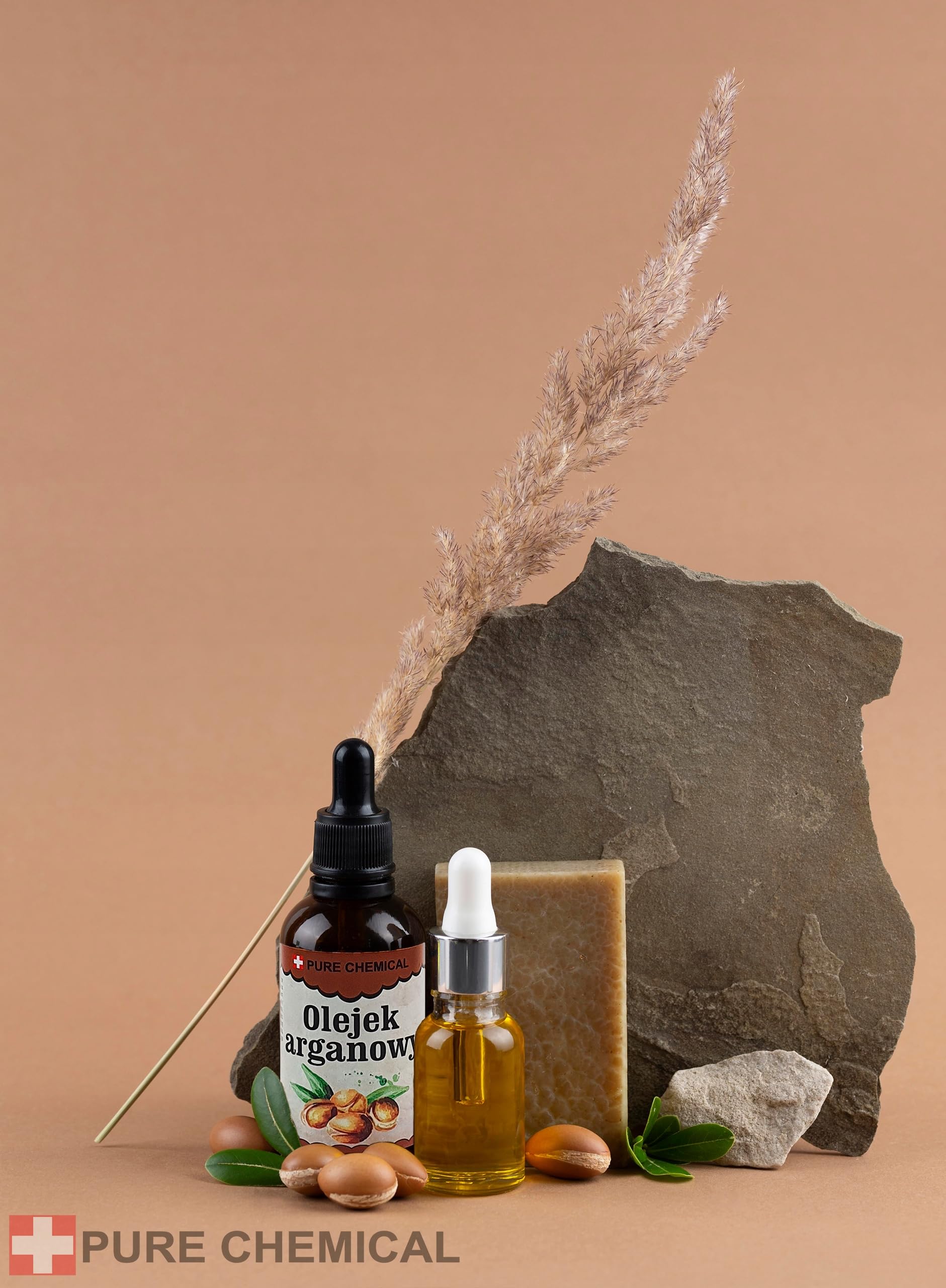 CHOSA Olio di Argan Puro al 100% Spremuto a Freddo 1 litro + Dosatore - Olio per Capelli, Corpo, Unghie e Barba - Cura Della Pelle e Cosmetici Fai Da Te - Nutre e Mantiene la Lucentezza