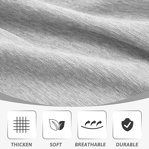 Miniatura 7 de MEETSKY Funda protectora para sofá de 3 plazas, funda protectora para sofás, lavable, mezcla de felpilla suave, moderna, decorativa para sala de