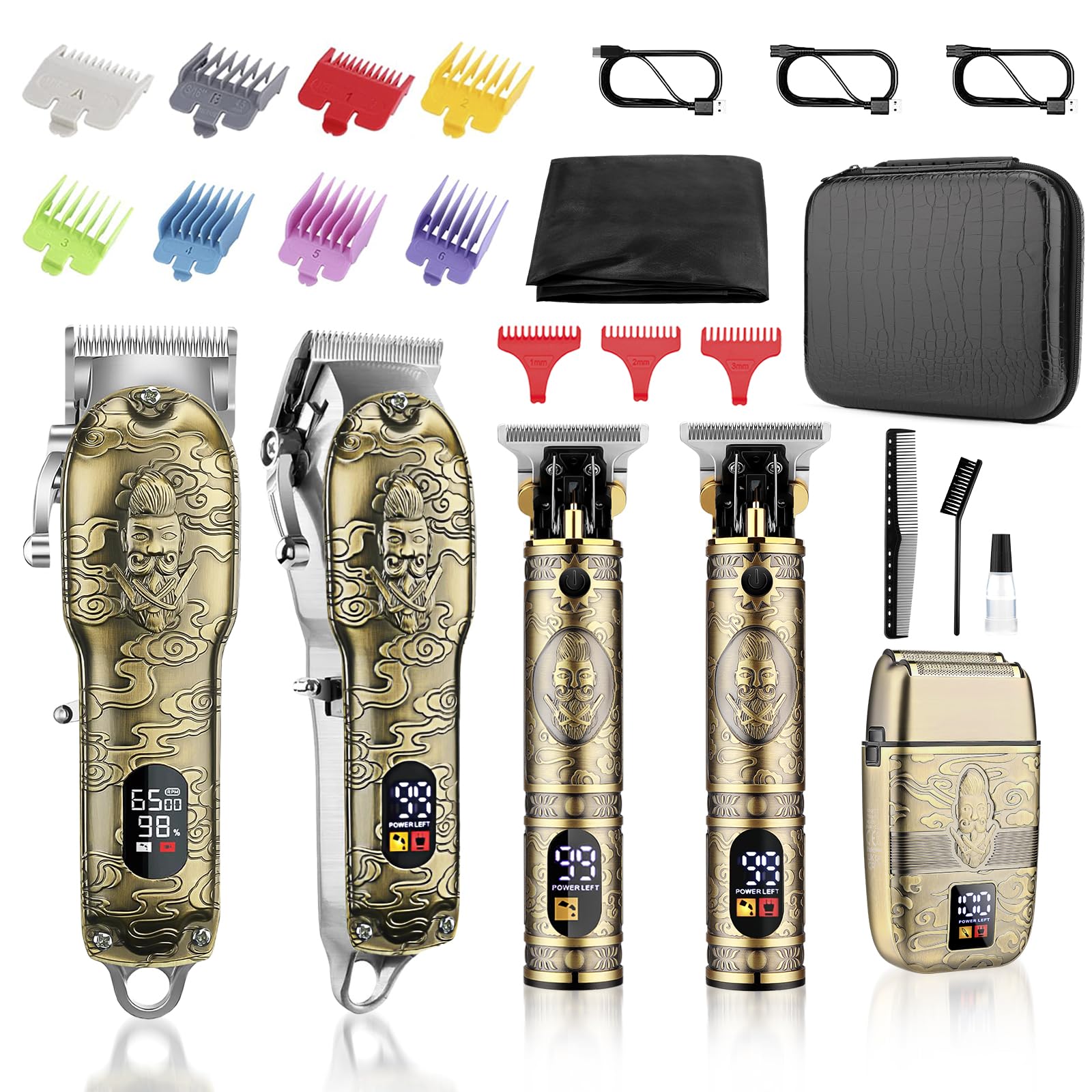 SoonsellHair Clippers for Man T-Blade Trimmer Hair Shaver Set,Foil Shaver Trimmer，5 in1,EVA Storage Bag