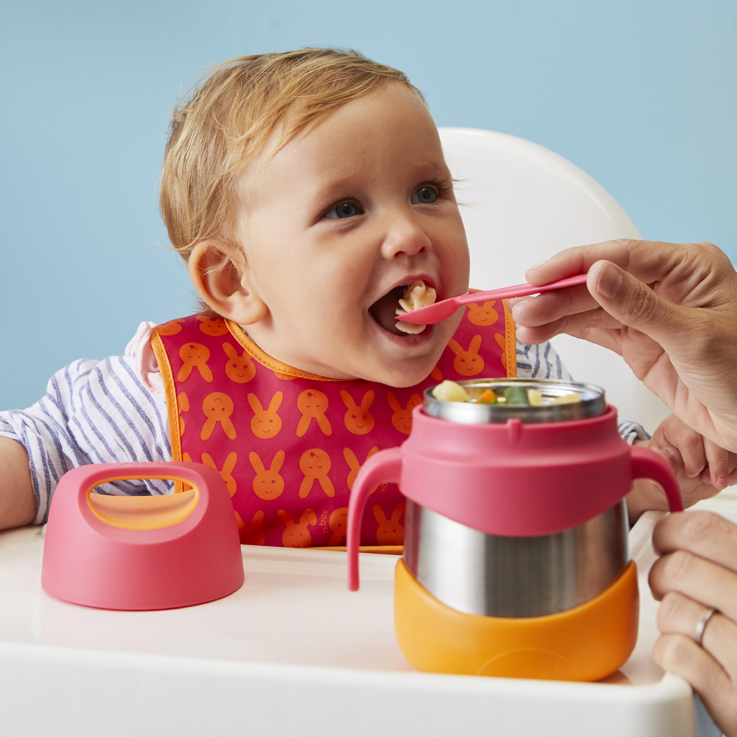 b.box Thermos für Lebensmittel und Heiß, isoliert, für Kinder, Thermobox für warme Mahlzeiten, Edelstahl, doppelwandig, hält Lebensmittel kühl oder warm, 335 ml