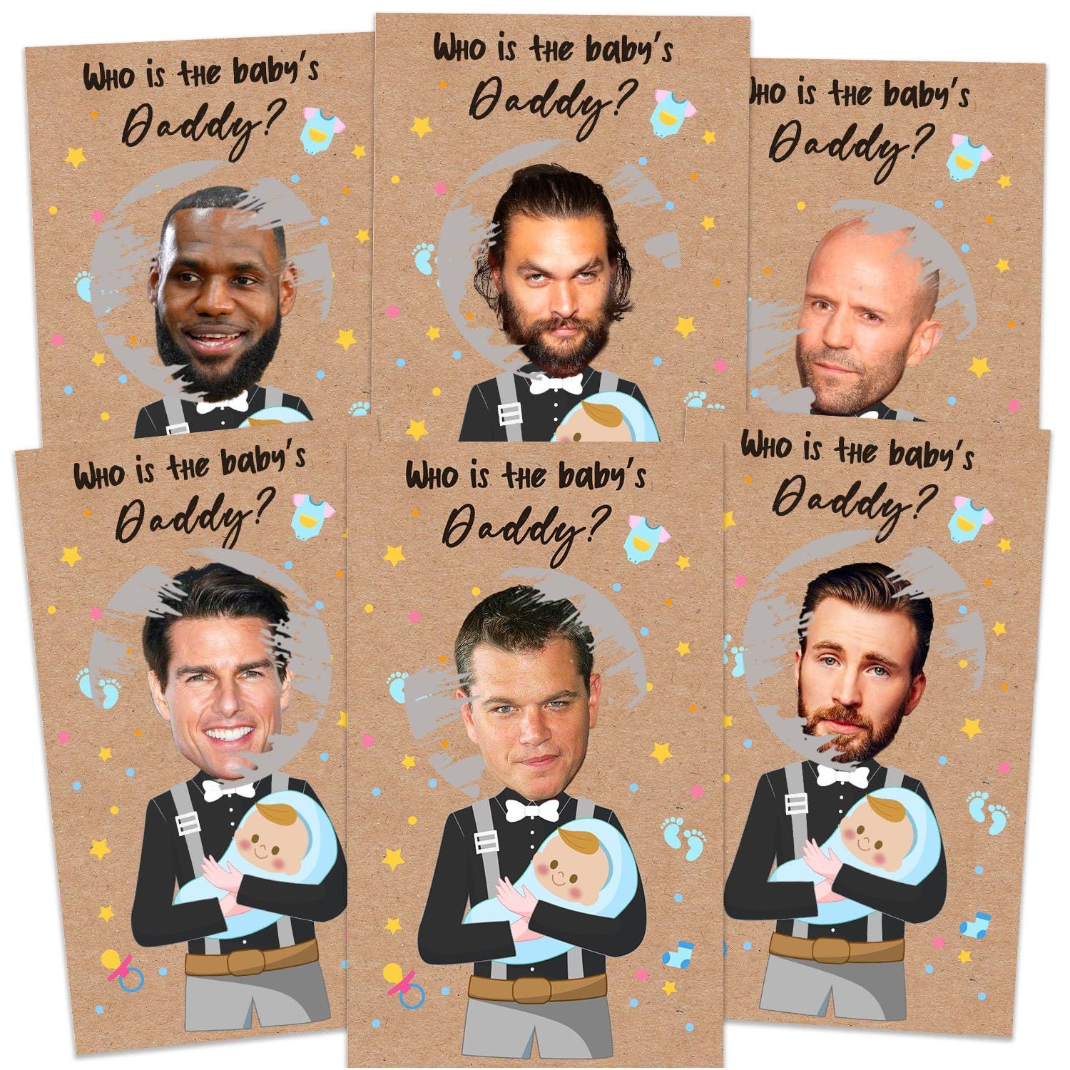 Ggjgrpx Baby Shower Scratch Off Game Cards, 40Pcs Boy Scratch Off Lottery Ticket Raffle Cards, Funny Baby Shower Game, Great Party Icebreaker Game