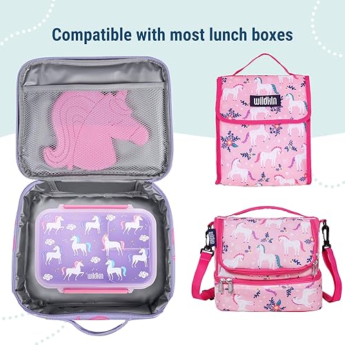 Miniatura 7 de Wildkin Bolsa de almuerzo ecológica y paquete de hielo para platos frescos y satisfactorios en todo el mundo (unicornio)