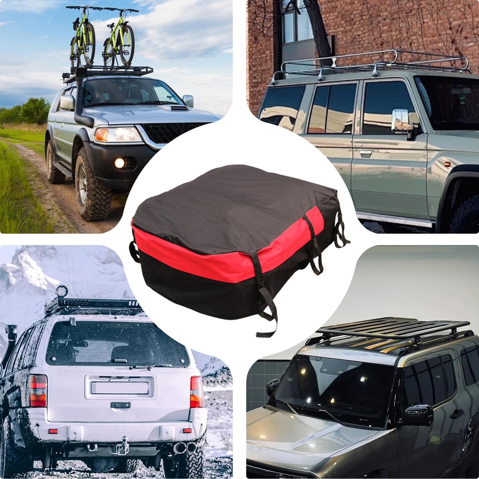 Wasserdichte Dachtasche, Outdoor-Reisebedarf, Dachgepäckbox, Auto-Topper-Gepäck, Reisezubehör Auto-Topper Gepäck mit Schnallenriemen für LKW, Outdoor-Reisezubehör