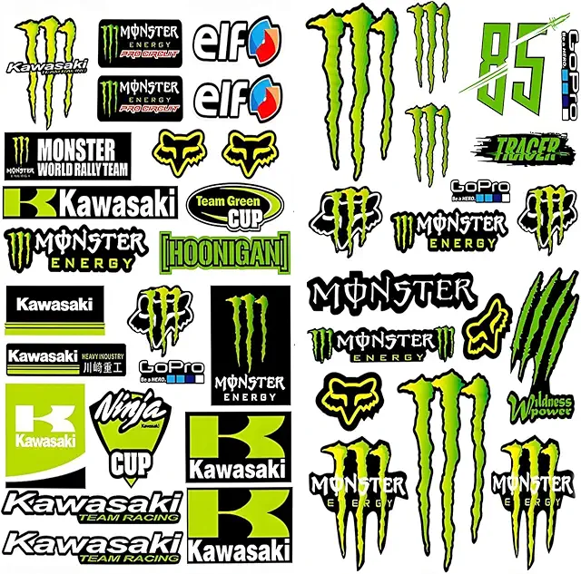 Lot de 2 autocollants Yamaha imperméables pour moto, casque et véhicules