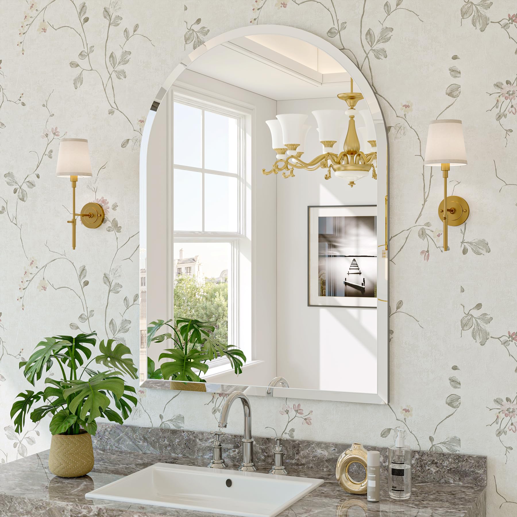 Amazon.com: JIINGYO Frameless Bathroom Mirror, 22