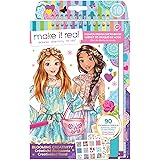 Make It Real Fashion Design Sketchbook Kit for Girls - Blooming Creativity Set with Stencils, Puffy Stickers, Design Guide - Unleash Fashion Talent, Develop Skills, for Kids Ages 6