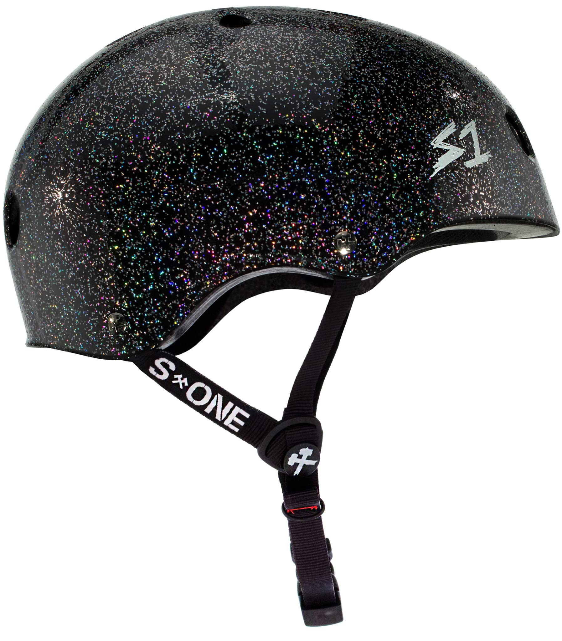 S-ONE Lifer CPSC - Multi-Impact Helmet - Black Gloss Glitter - Sz. Medium (21.5