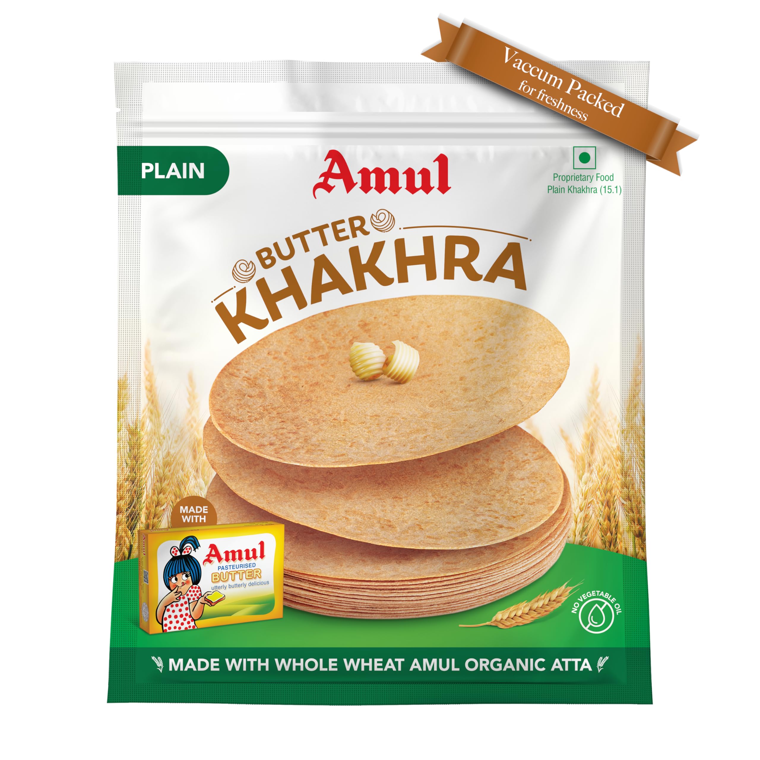Amul Butter Khakhra (Plain) - Traditional Gujarati Snack with Rich Butter Flavor, 200 g | Pack of 4-image-13