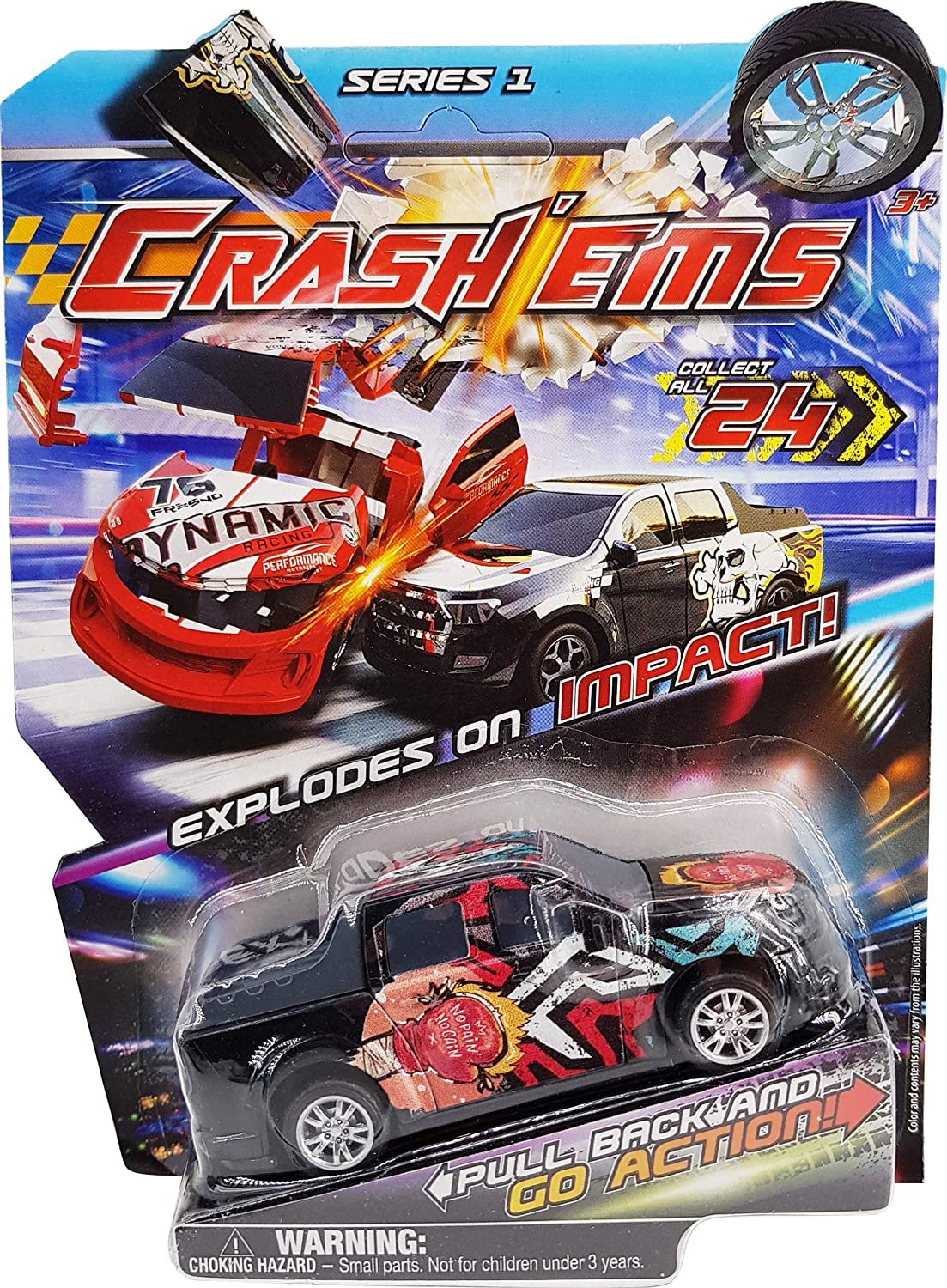 Crash'ems Boxer Pull Back car|2 Modes SUV Stunt Vehicle Toy|Explodes on Impact|Crash Car|Racing Toy|Friction High Speed Car|Birthday & Return Gift|Outdoor Indoor Toy for Kids 3 Years+