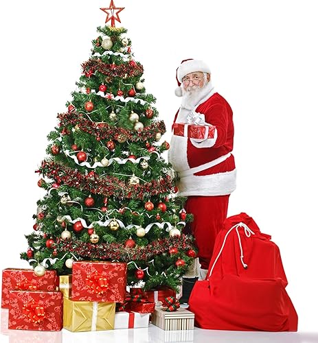 Miniatura 5 de BBTO 6 guirnaldas de oropel de Navidad de 39.4 pies para decoración de árbol de Navidad, corona de oropel con purpurina metálica gruesa para hogar,