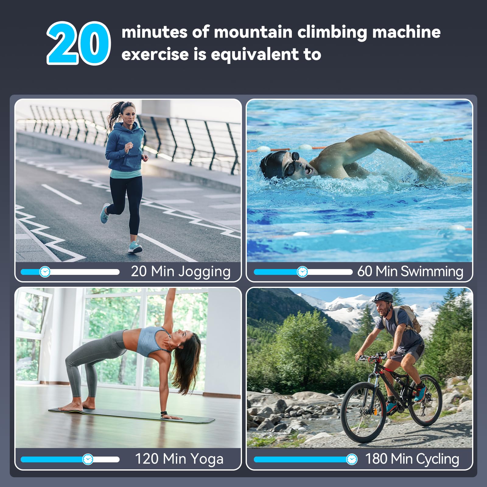 Escalador de escaleras para el hogar, plegable, pedal grande, máquina de escalada vertical para entrenamiento de cuerpo completo, paso a paso para entrenamiento en casa con capacidad de carga de 110
