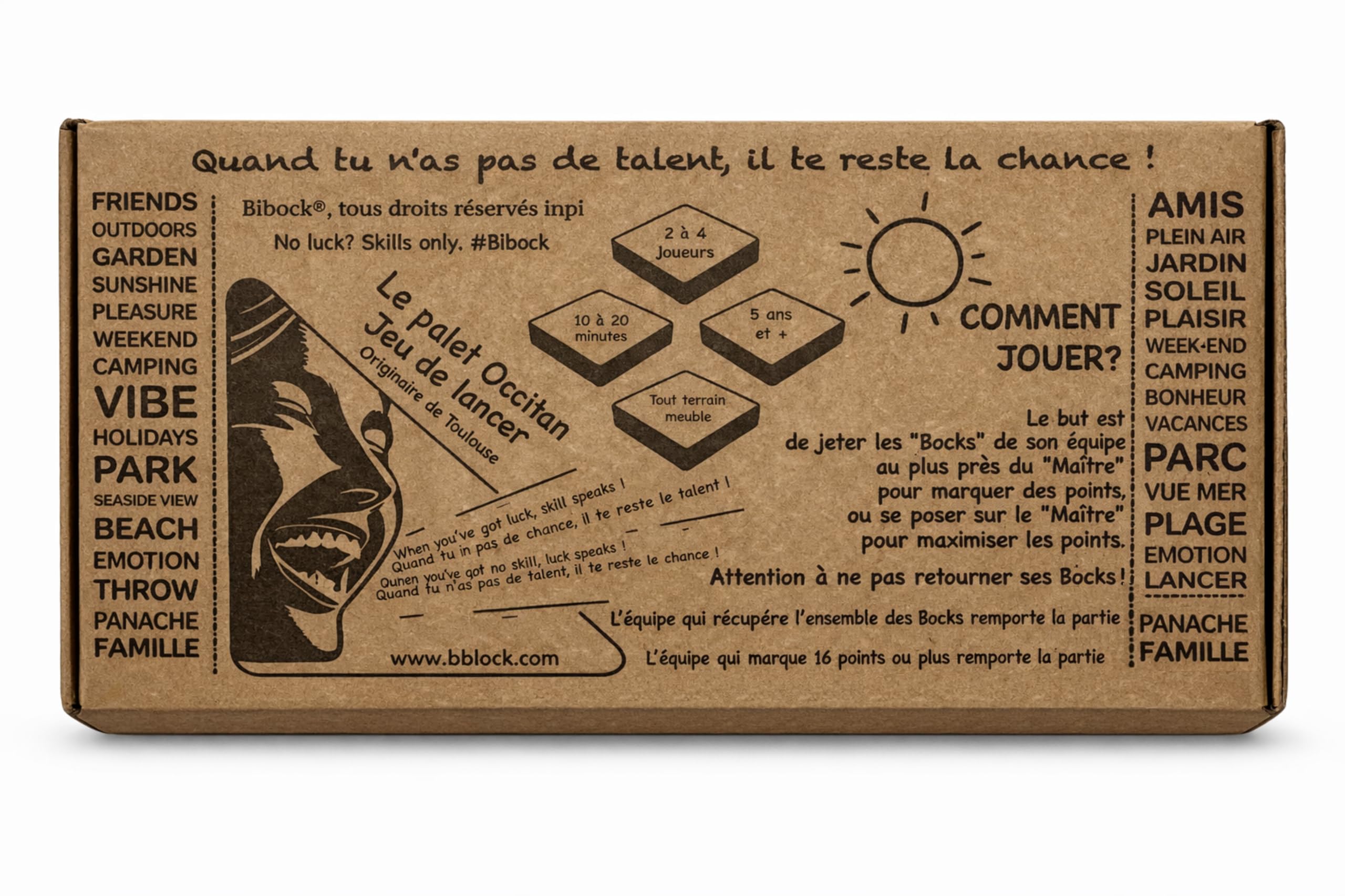 Blackrock Games BIBOCK Original – Jeu de Lancer en Bois | Chance & Talent | 2–8 Joueurs, 5/8+ Ans | Jeu d’extérieur Convivial Pleins de rebondissements