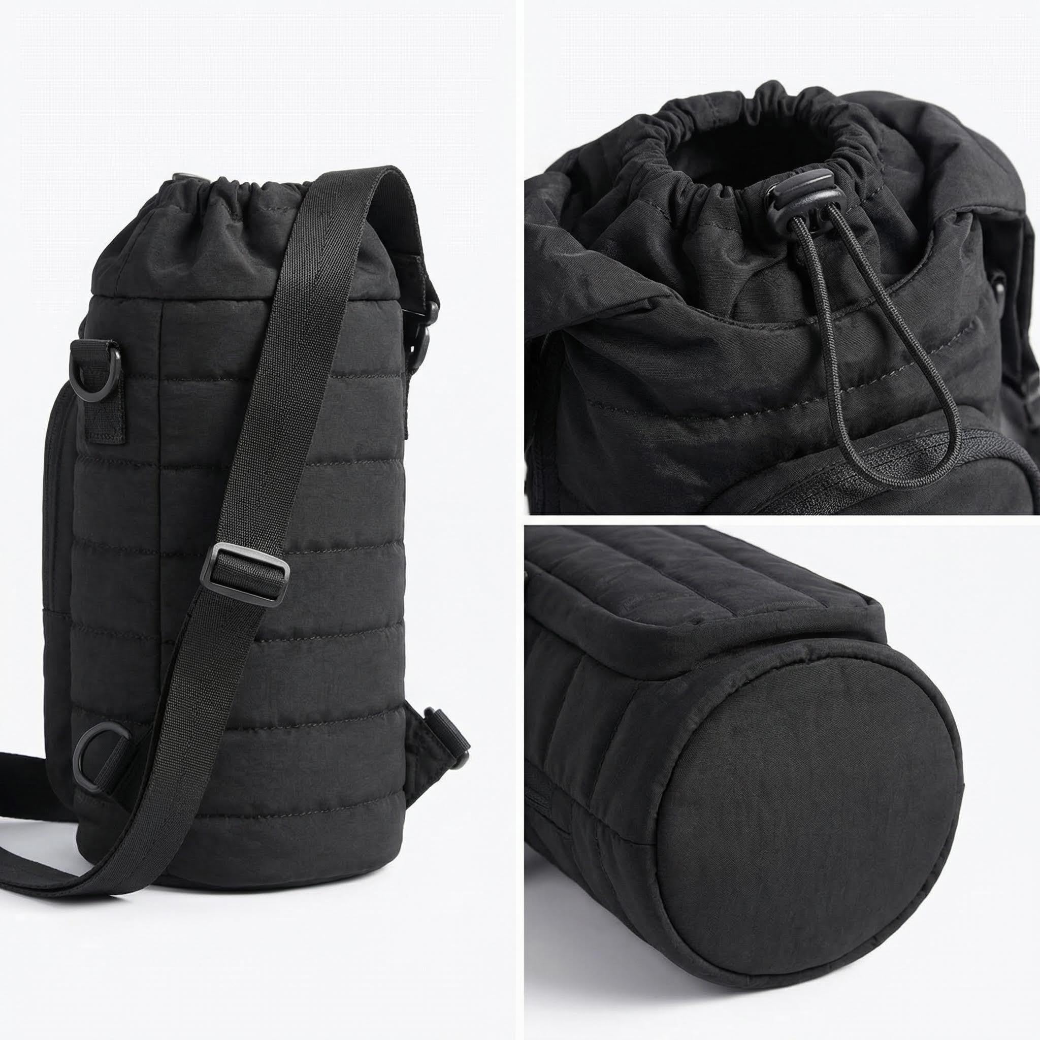 Bolsa bandolera aislada para botella de agua 18-64 oz, bolsillo para teléfono, accesorios de gimnasio
