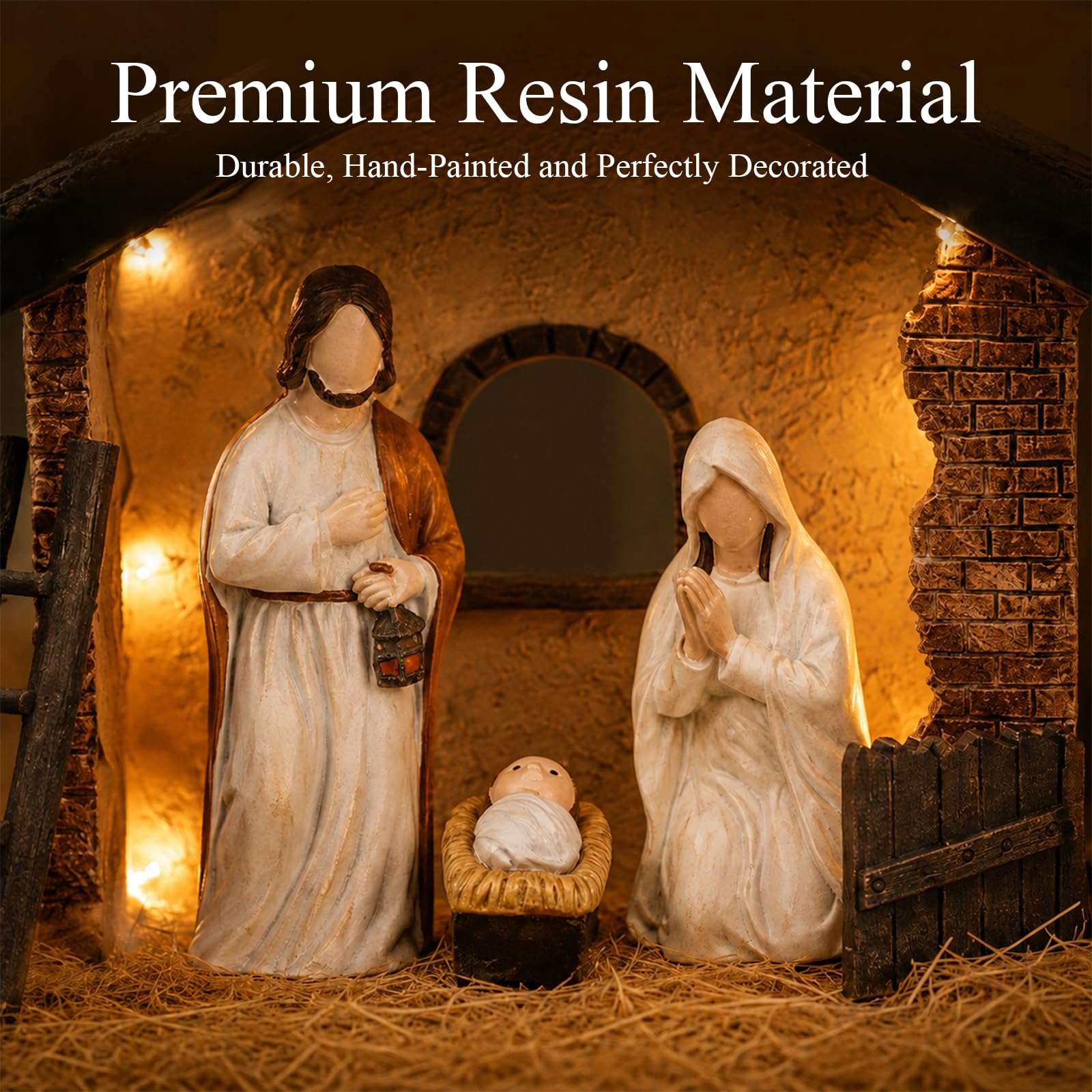 Presepe di Natale 14 Pezzi con Statuine in Resina dipinto a mano prodotto
