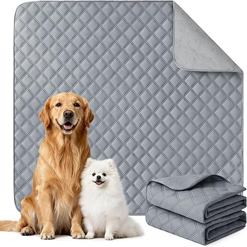 Eterish Almohadillas reutilizables y lavables para perros extragrandes de 72 x 72 pulgadas, 1 paquete, almohadillas absorbentes para entrenamiento