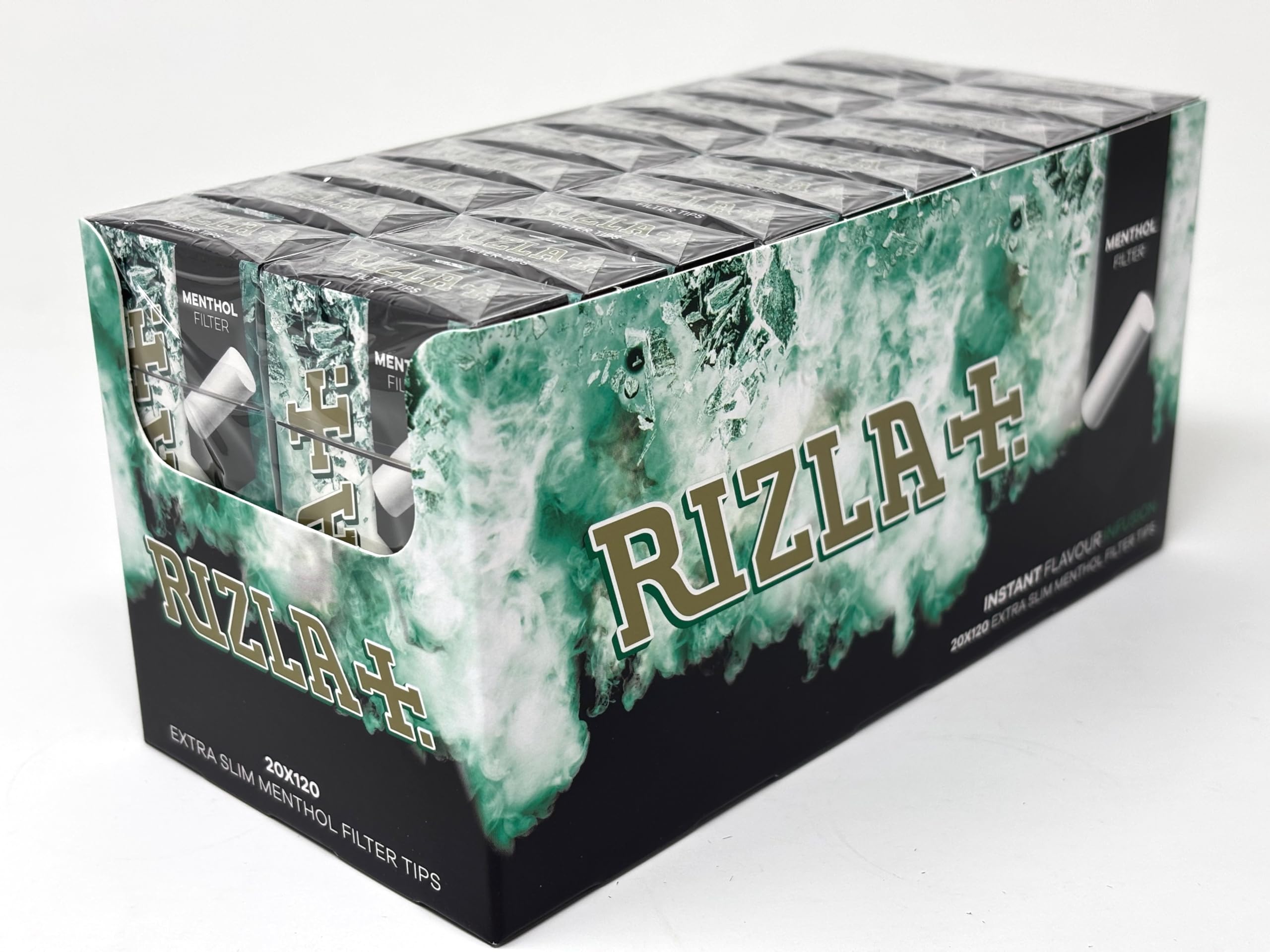 menthol cigarette filter tips Amazon.com: Rizla Menthol Extra Slim Filter Tips, Full Box of 20 Total 2400  Tips : Electronics
