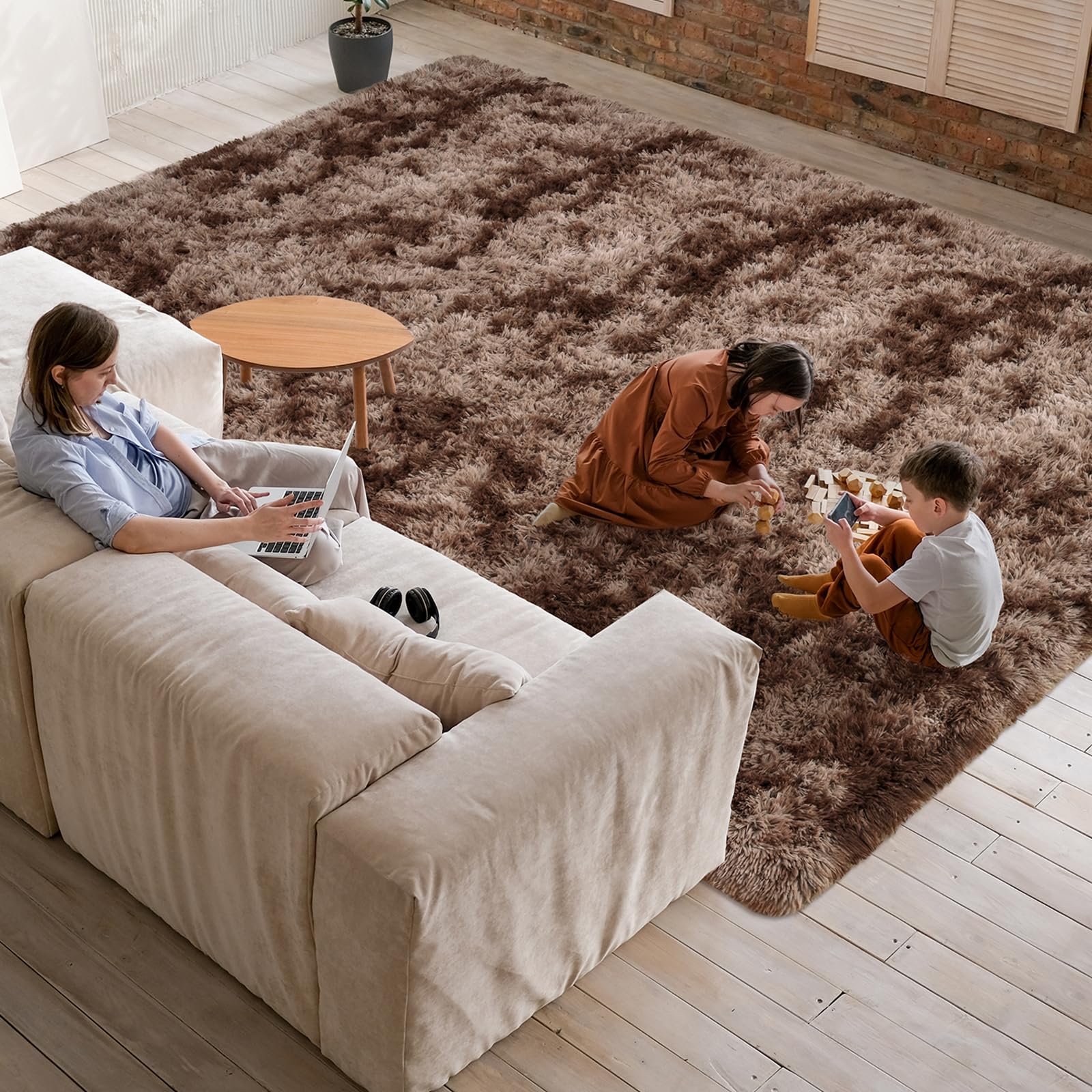 Amazon.com: Softlife Area Rug for Living Room, Fluffy Shag Plush