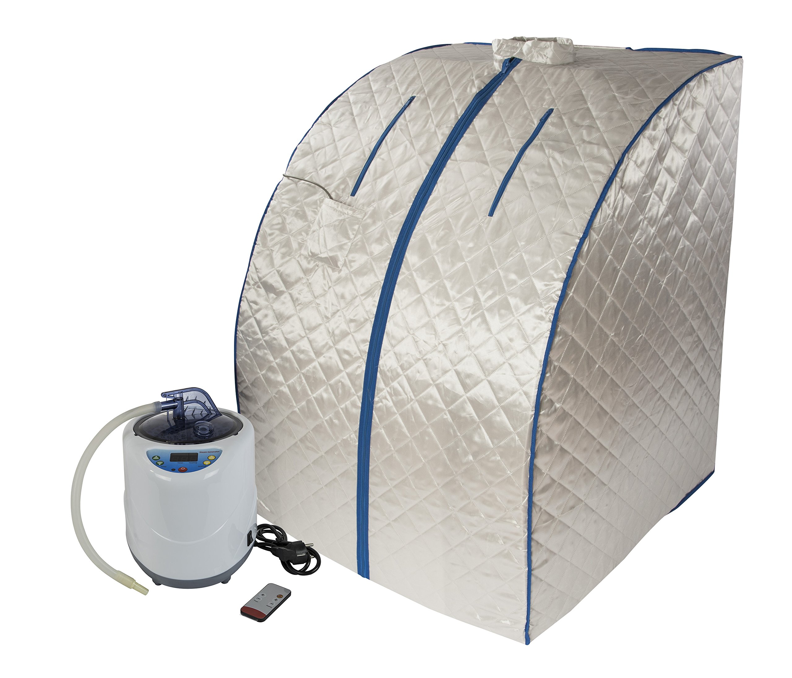 Dampfsauna Svedana Stecksauna 108x82 1000 Watt mit elektronischem Dampferzeuger Fernbedienung 2 Liter