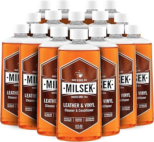 Milsek LC-MC Limpiador y acondicionador de cuero, paquete de 16, naranja, 16 unidades