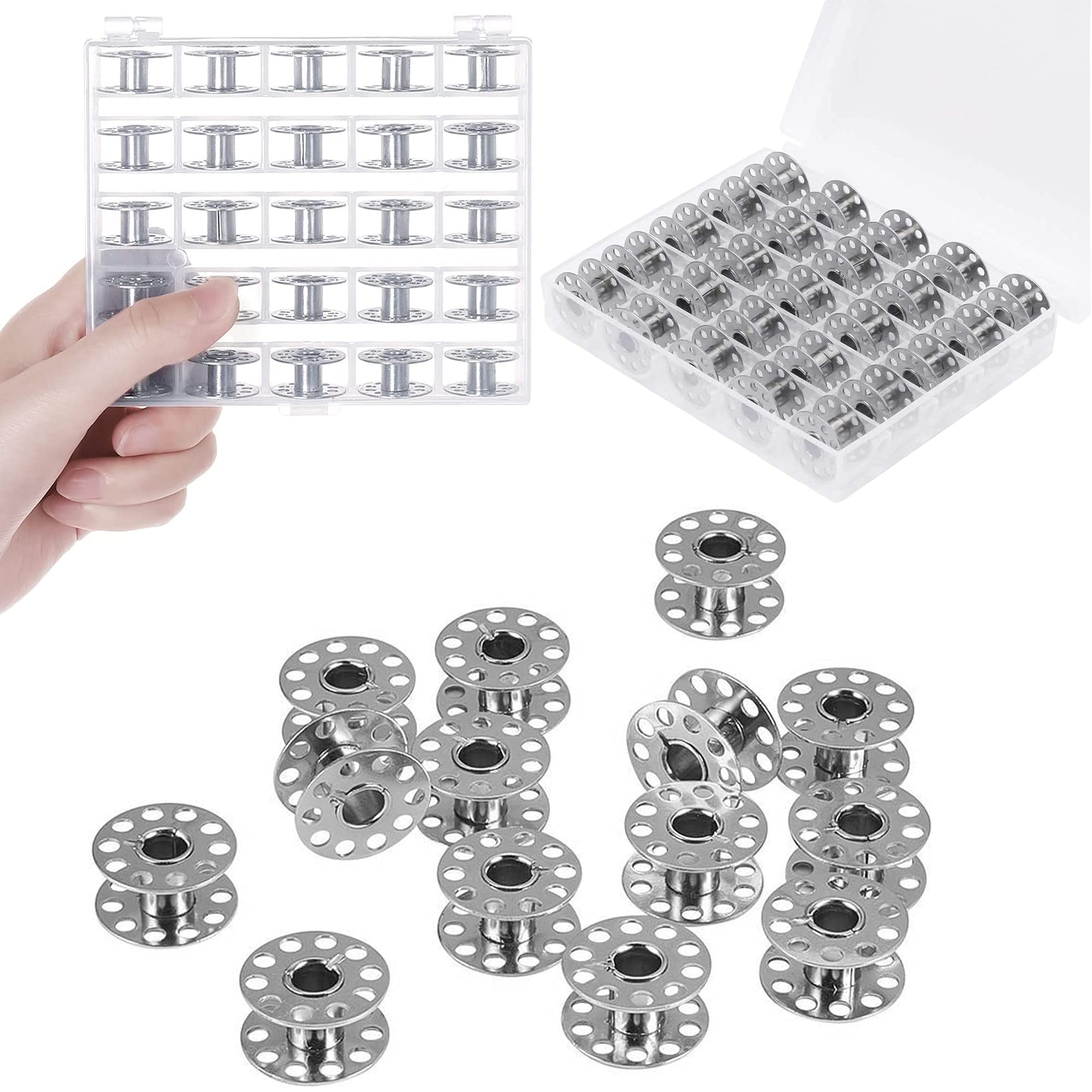 Macchina Da Cucito GVSS 3 Pezzi Perni Di Bobina Di Ricambio Bianco 6 X 2 Cm 954699
