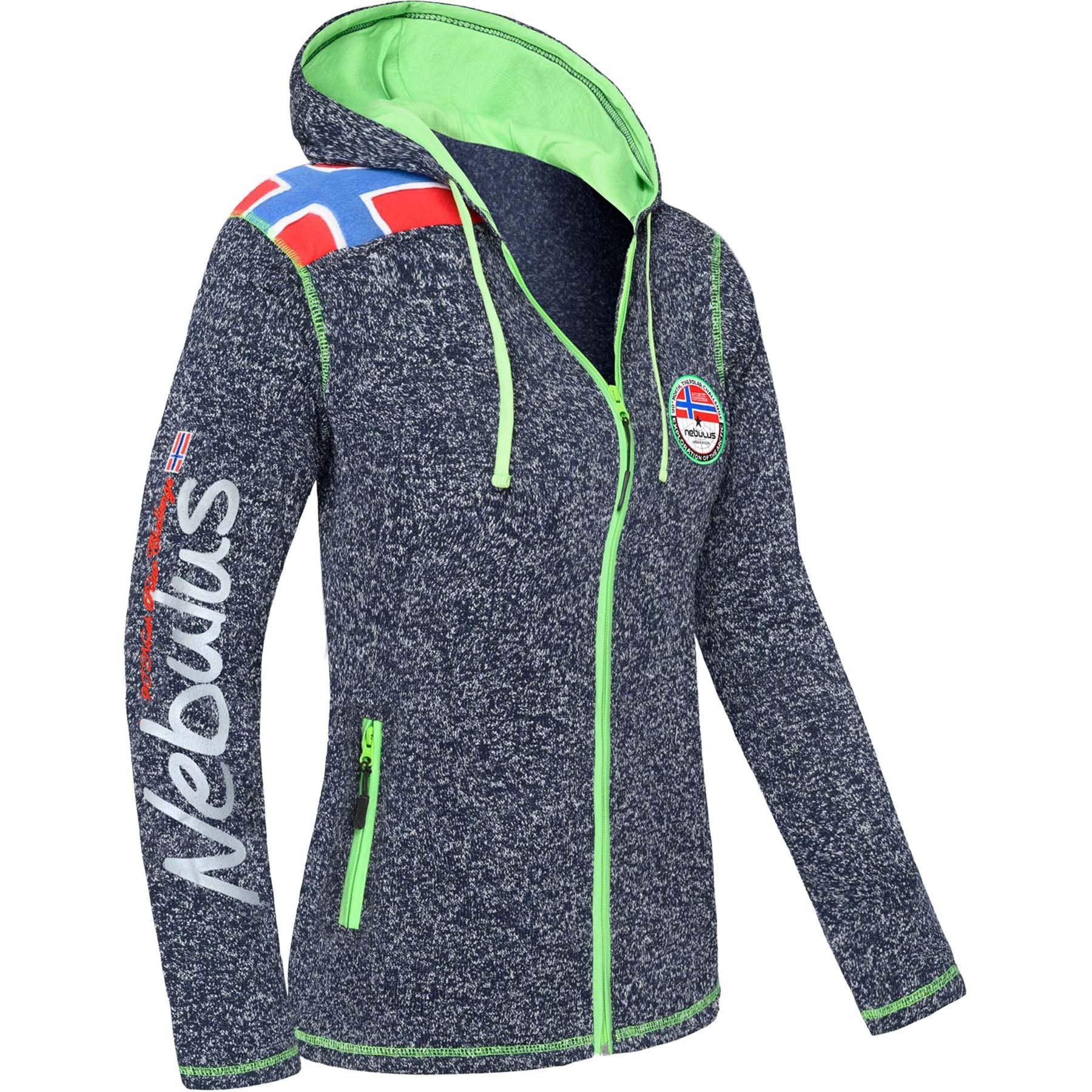 Nebulus Damen Fleecejacke NORSKA, warme Fleece Jacke, mit langem Full-Zip Reißverschluss