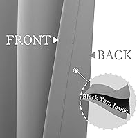 Vista 9 de Vangao Cenefas Grises para Ventanas de 18 Pulgadas Cenefas Sólidas para Sala de Estar para Ventanas Blackout Oscurecedoras de Habitación