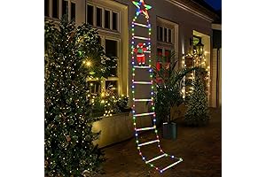 11ft LED Star Christmas Lights, Outdoor Giant Christmas Decorations with Santa Claus
