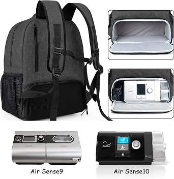 CURMIO Travel Carrying Bag Compatible for ResMed AirMini CPAP Machine and Accessories, CPAP Carry On Bag for CPAP Machine & Supplies