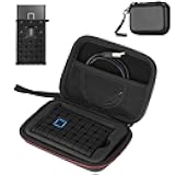 Samsung T7 / T7 Touch Portable SSD Carrying Case with Silicone Cover, Hard EVA Shockproof Storage Travel Organizer for Samsung T7 Touch Portable 500GB 1TB 2TB USB Solid State Drives -Black
