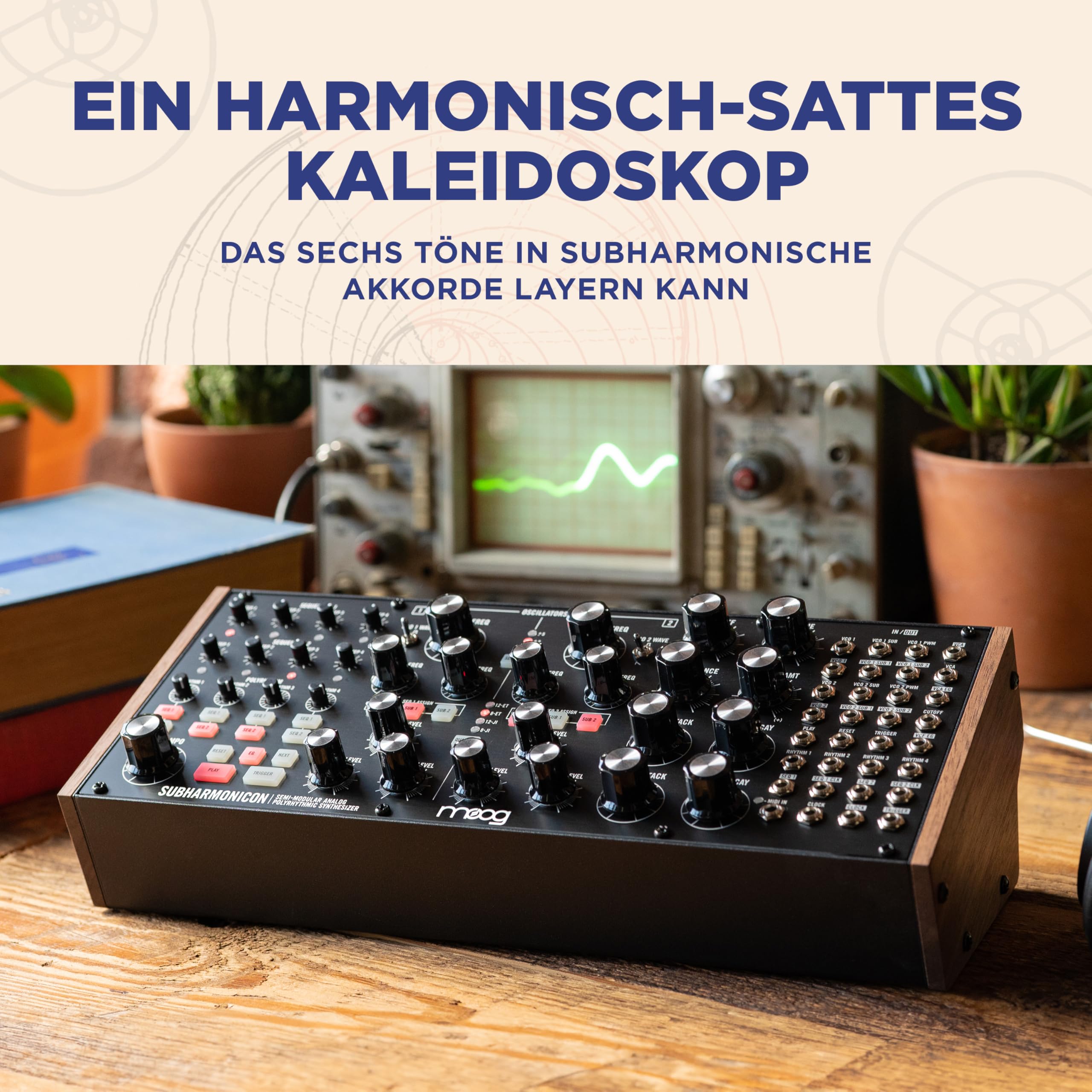 MOOG Subharmonicon Semi-Modularer Polyrhythmischer Analogsynthesizer Mit Dual-Sequencer, MIDI Und Patchbay