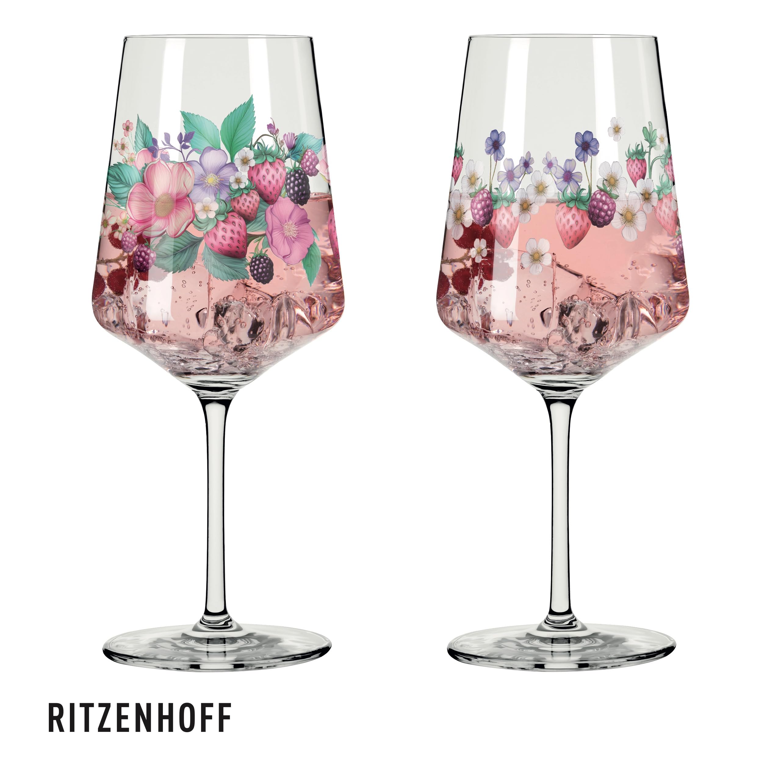RITZENHOFF Kieliszek do aperitifu, zestaw 2 szt. - 500 ml - Made in Germany | Nr art. 6011004, seria Sonet letni, 2 kieliszki do aperitifu 500 ml, szkło kryształowe, można myć w zmywarce