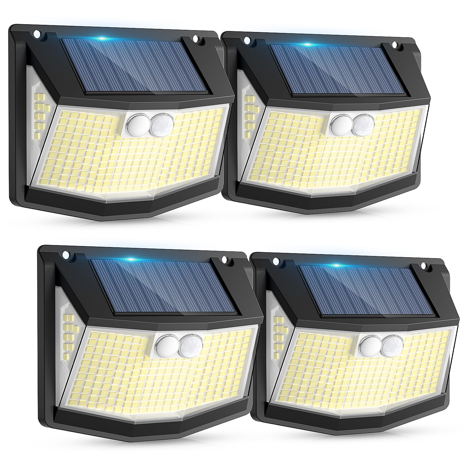 Outdoor Garden Solar Security Lights 248 LED Solar Powered Wall Lights