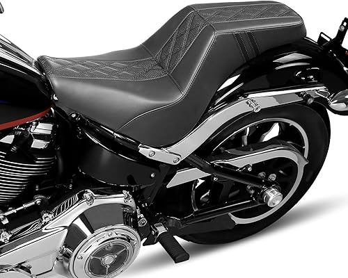 Miniatura 7 de C.C. RIDER Asiento del Conductor y Pasajero Compatible con Harley 2018-posterior Softail Street Bob FXBB Softail Estándar FXST Street Bob 114 FXBBS