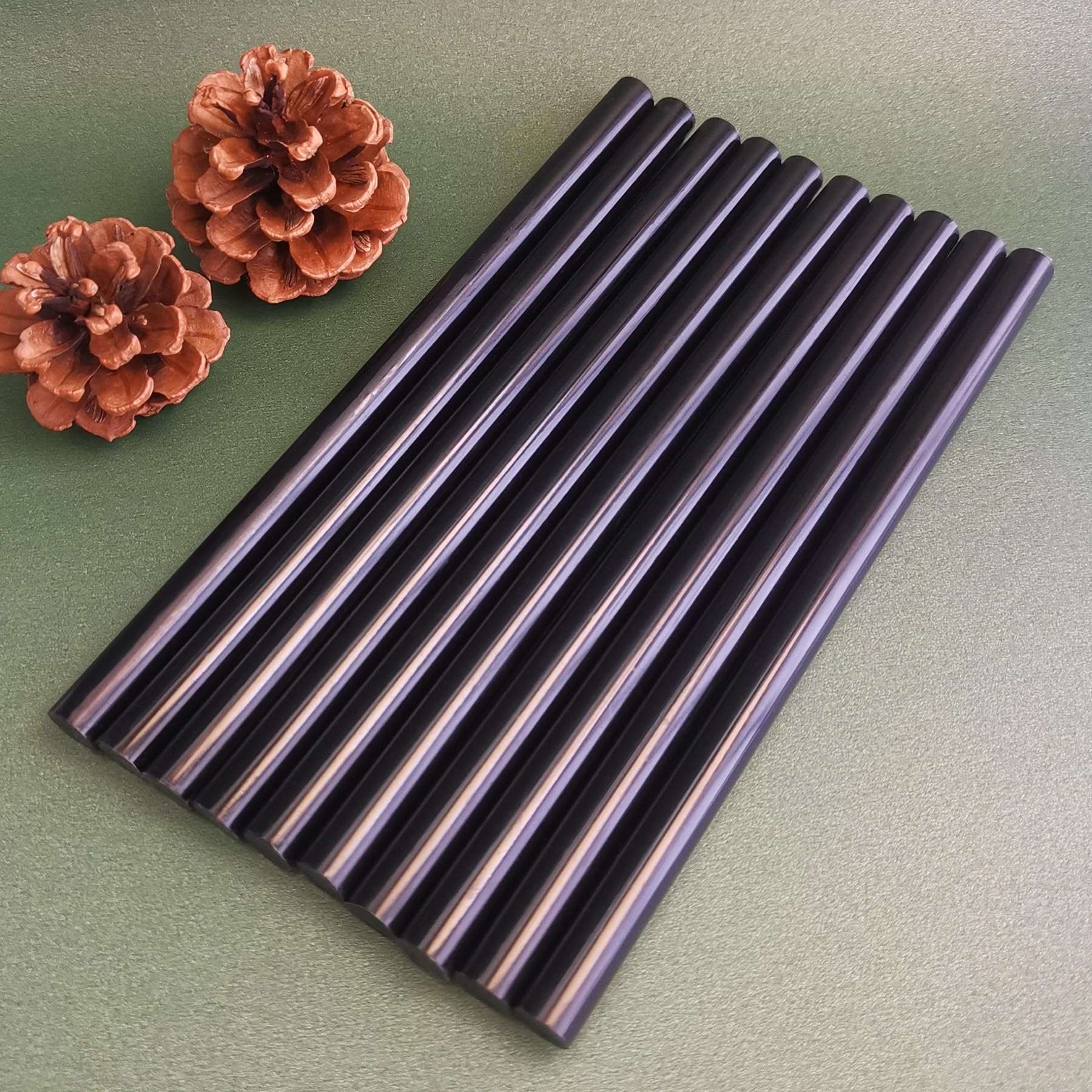 200x11mm Colla a Caldo Bastoncini Nero per Pistola Colla a Caldo - 10 Pezzi