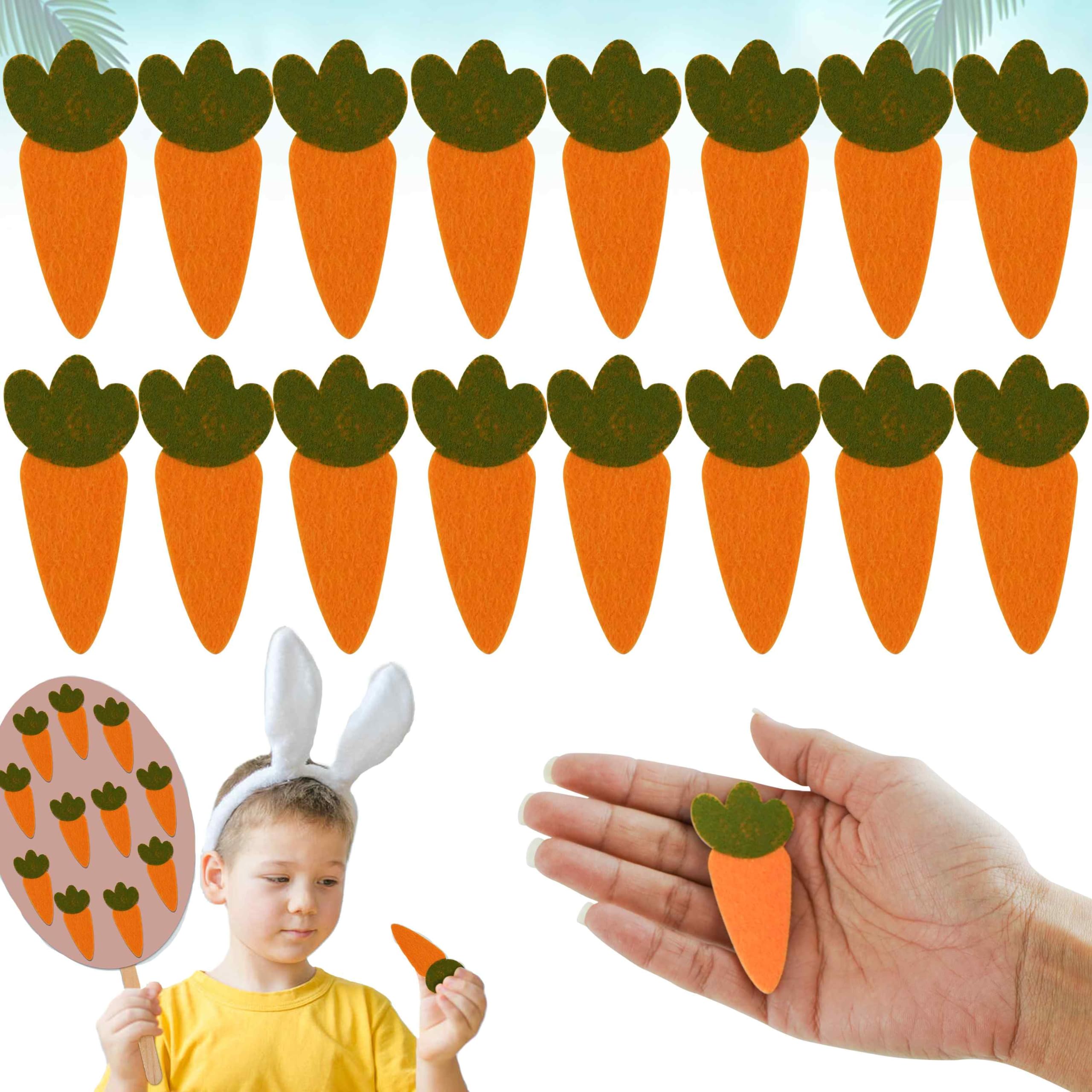 Srv Hub 16X Carrot Stickers 16X Carrot Easter Foam Stickers In Reusable Bag - Craft Foam Stickers With Self-Adhesive Backs For Kids Easter Arts And Crafts, Size-7Cm