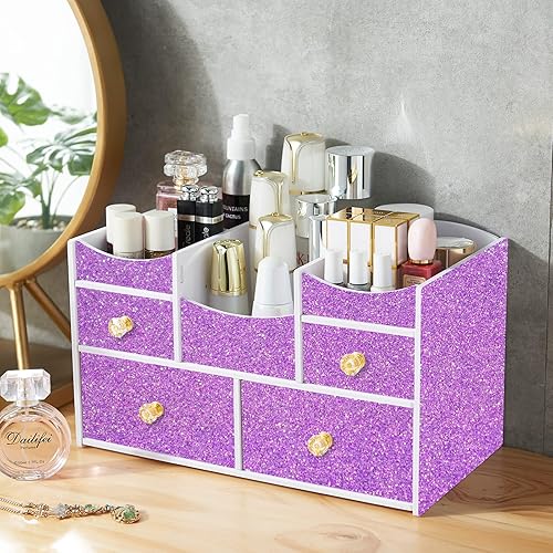 Miniatura 60 de Kitico Papel tapiz azul con purpurina para despegar y pegar, autoadhesivo, decorativo, decoración de bricolaje, 17.7 x 78.7 pulgadas