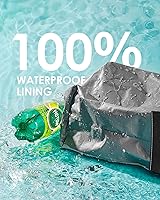 Vista 4 de HOTOR - Organizador de auto con tapa y bolsillos de almacenamiento, 100 % a prueba de fugas, resistente al agua, cubo de basura para autos, Negro