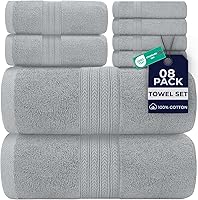 Vista 49 de DAN RIVER Paquete de 6 toallas de mano de alta calidad (16 x 28 pulgadas), 100% algodón, ultra suaves, ligeras, altamente absorbentes, para baño