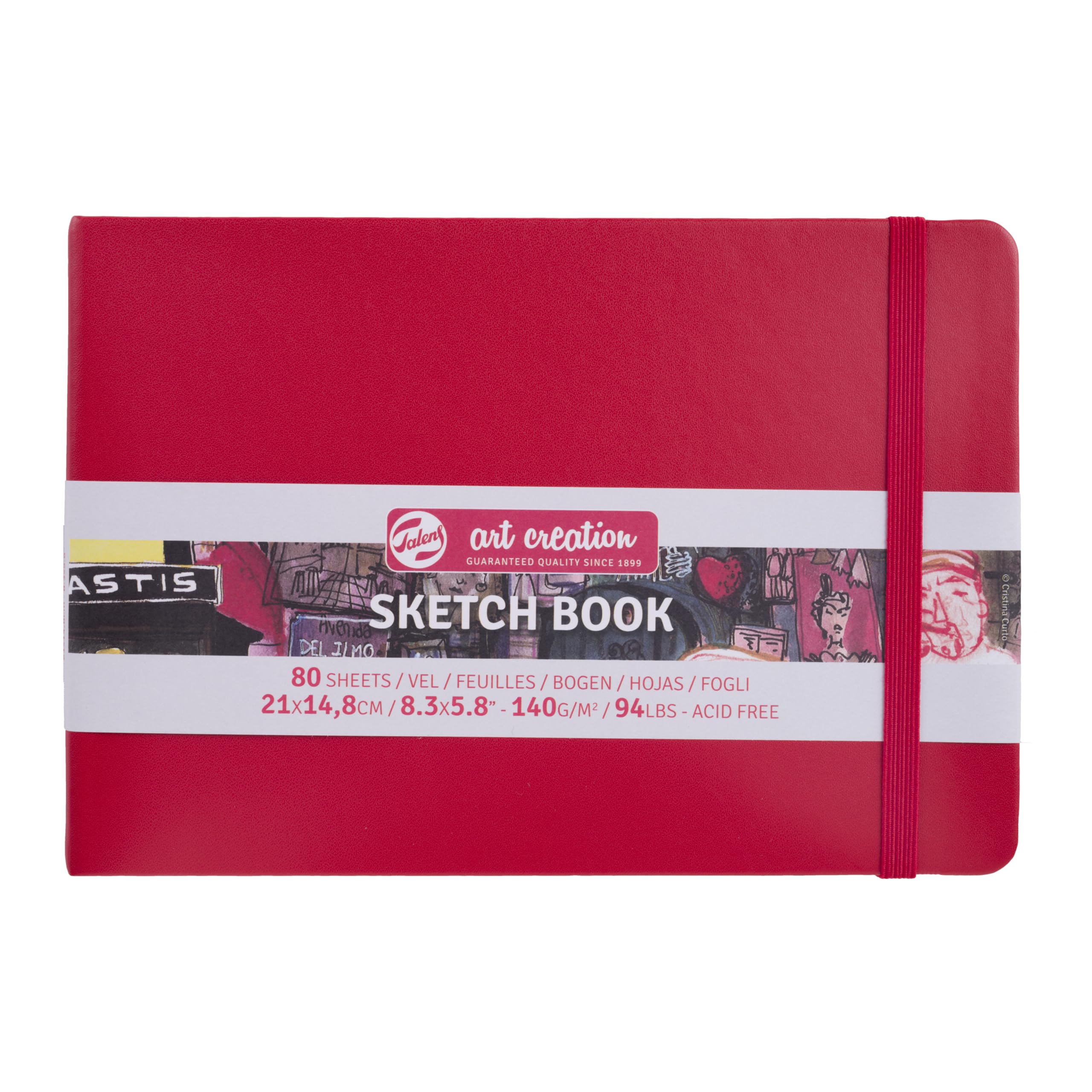Sketchbook Red | 14.8 x 21 cm, 140 g, 80 Sheets