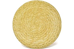 Rustic Brown Rattan Woven Dinner Serving Tray Heavy Duty Paper Cardboard Platter Charger Plates