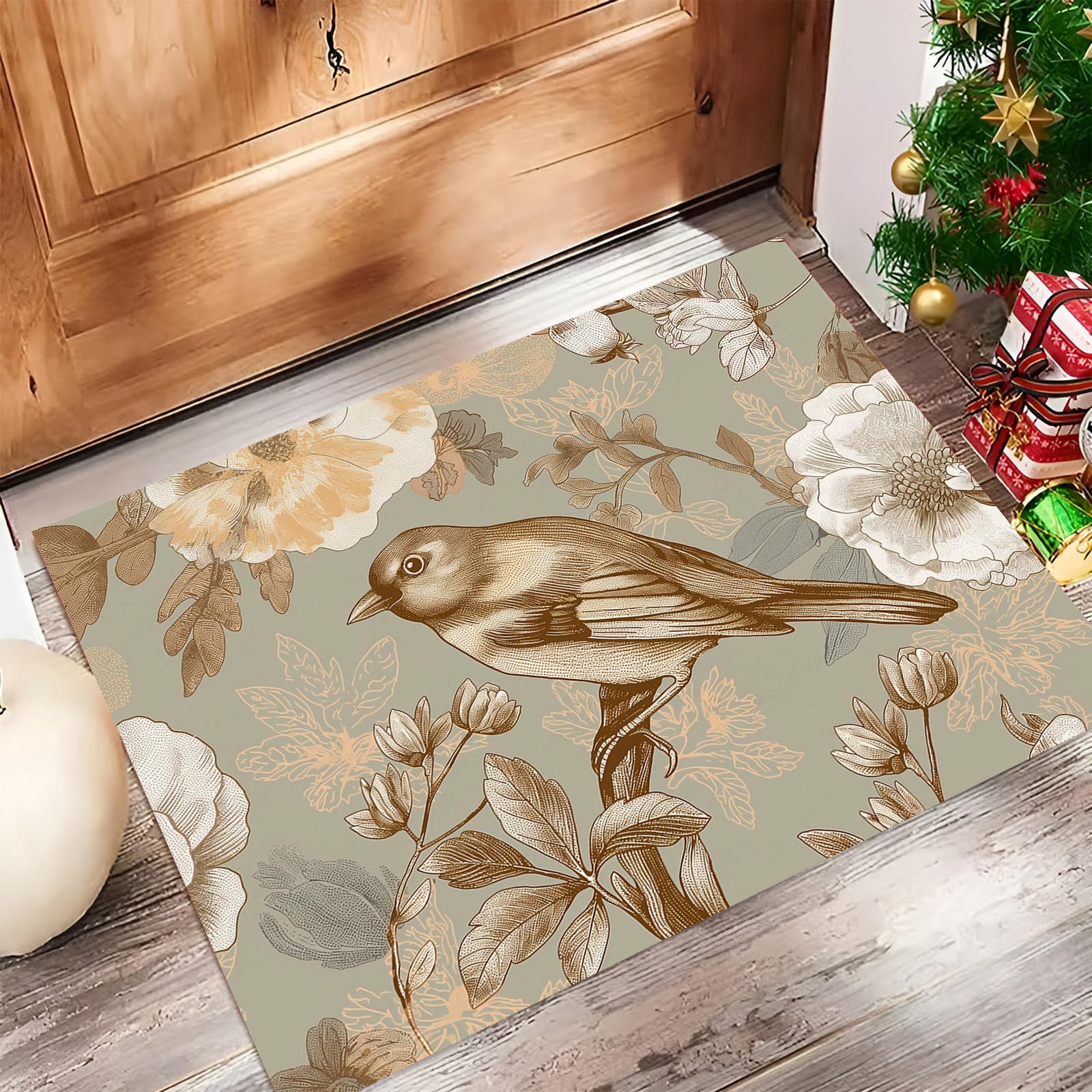 Paillasson Intérieur Absorbant et Antidérapant : Tapis d'Entrée Résistant Lavable Cuivre