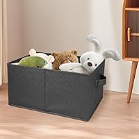 Vista 39 de JAKAGO Fabric Storage Bins set of 4 Rectangle Storage Baskets with Handle Foldable Closet Organizer for Clothes Towel bedding Books Collapsible