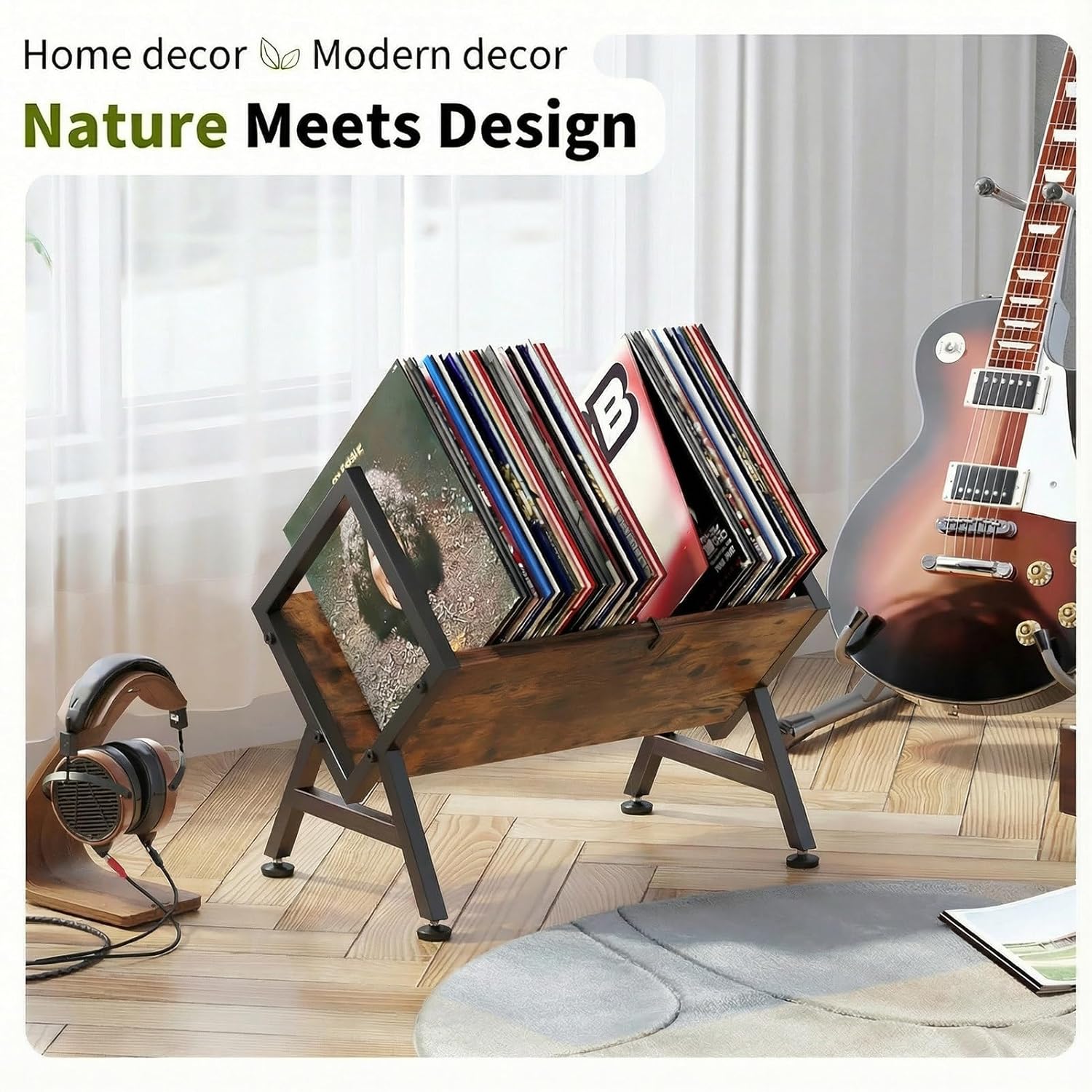 Vinyl Record Storage Holder, Space-Saving Album Organizer image 4