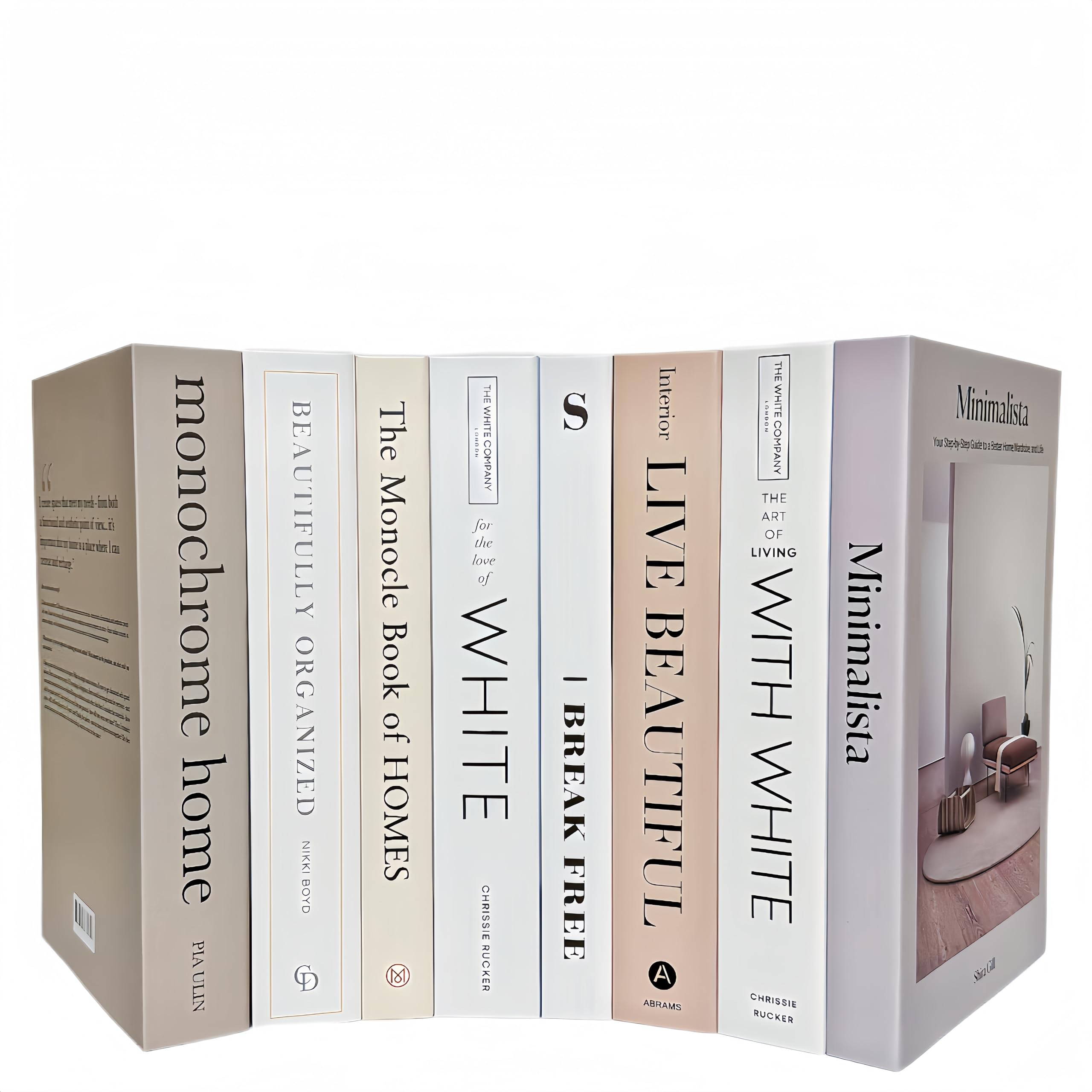 Ediactcyl - Confezione da 8 libri finti per decorazione, set di libri decorativi moderni e alla moda per la decorazione della casa con copertina rigida, impilabili di libri finti per libreria,