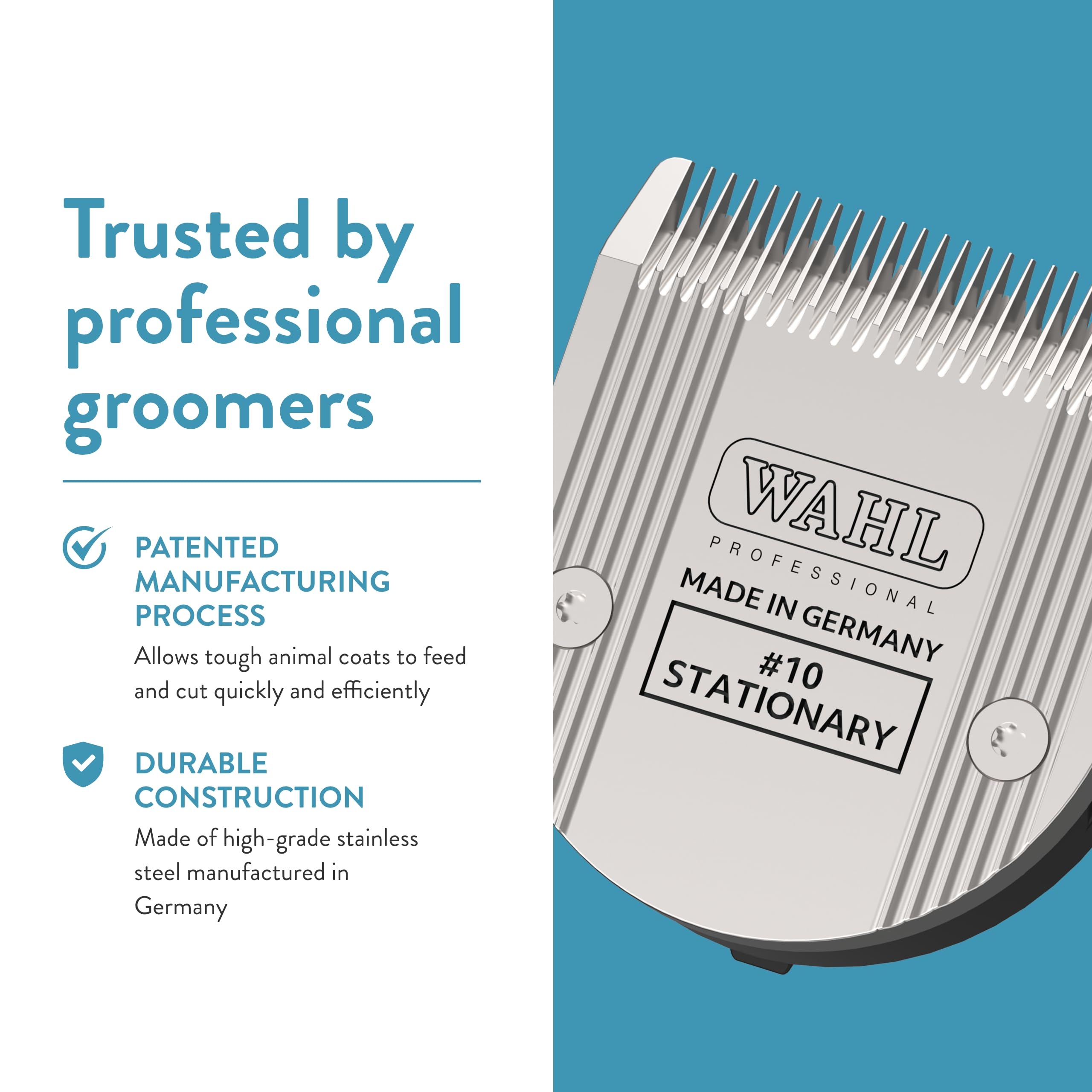 Wahl Professional Animal #10 Hoja no ajustable Arco, 5 estilos Groom, Bravura, Chromado, Creativa & Figura 5 en 1 para mascotas, perros y caballos (#41873-7230) Cuchillas de repuesto para cortapelos -