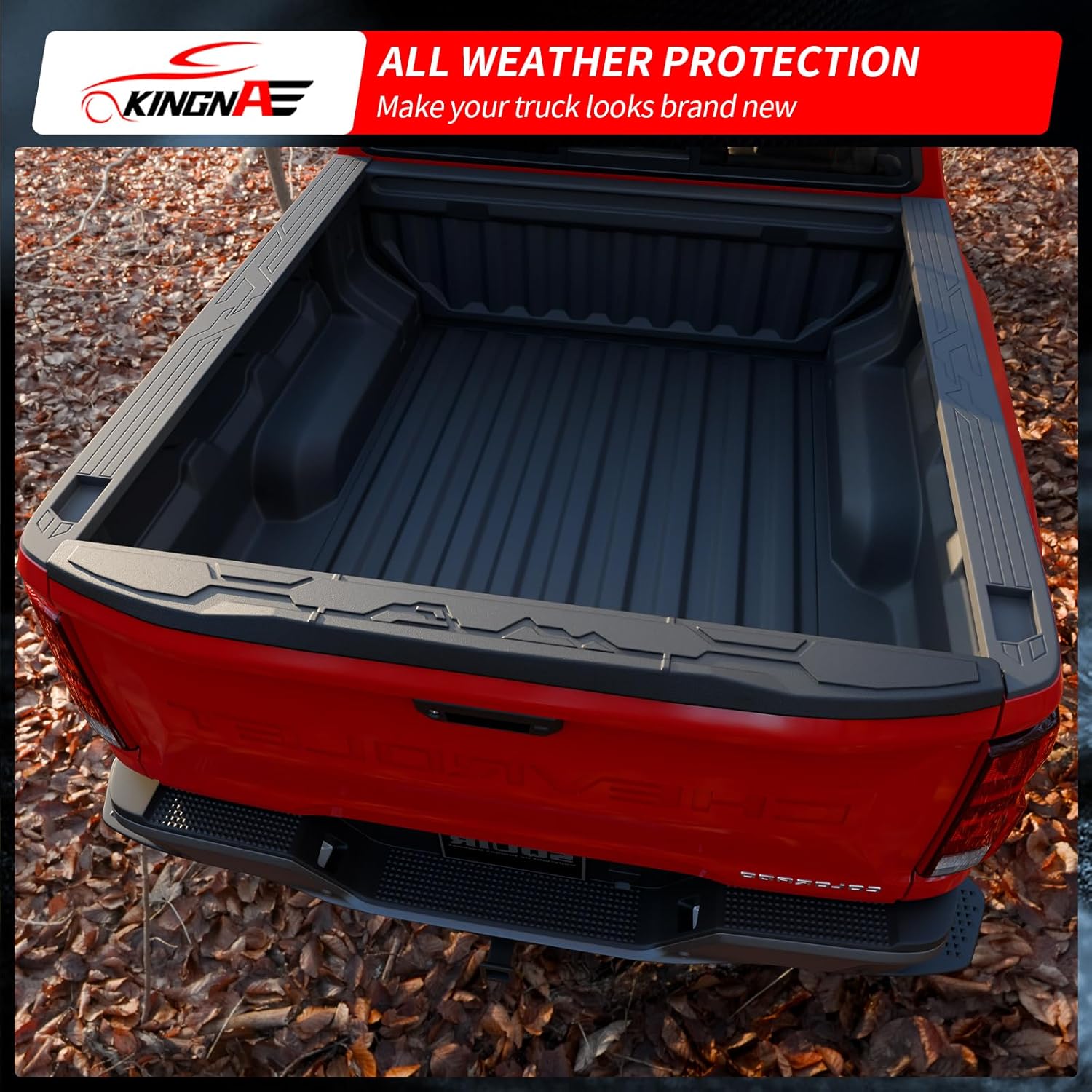 Truck Bed Cap Cover Compatible with 2023-2025 Chevrolet Colorado and GMC Canyon TPE All Weather Tailgate Cap Cover Guard Protector 1PC for 2024 Chevy Colorado Accessories