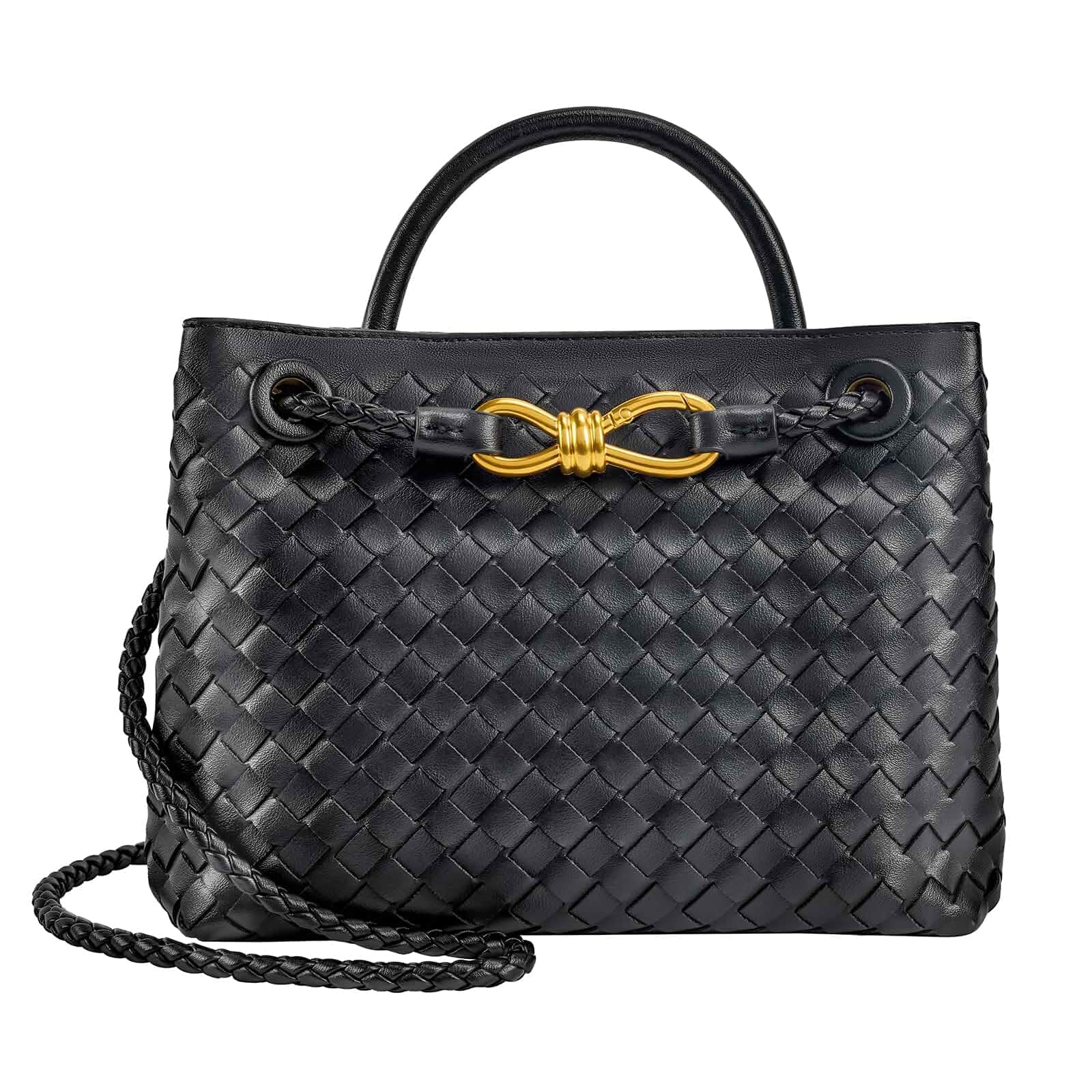 Woven Tote Bag for Women Leather Shoulder Handbag Designer Top Handle Purses