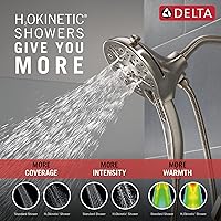 Vista 5 de Delta Faucet Tetra 17 Series - Juego de grifo de ducha y bañera de níquel cepillado de doble función con cabezal de ducha 2 en 1 In2ition
