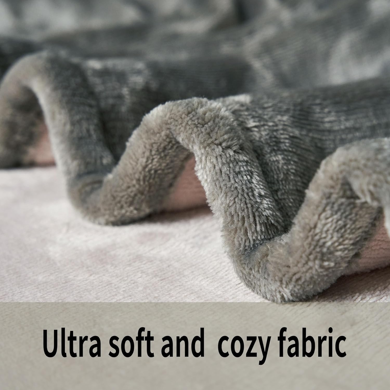 JET'S HOME Heated Blanket King 100"x90" - ETL&FCC Certified Flannel Electric Blanket Throw Machine Washable Heating Blanket with 4 Heating Levels 10 Hours Auto-Off Overheating Protection (Grey) - Image 3