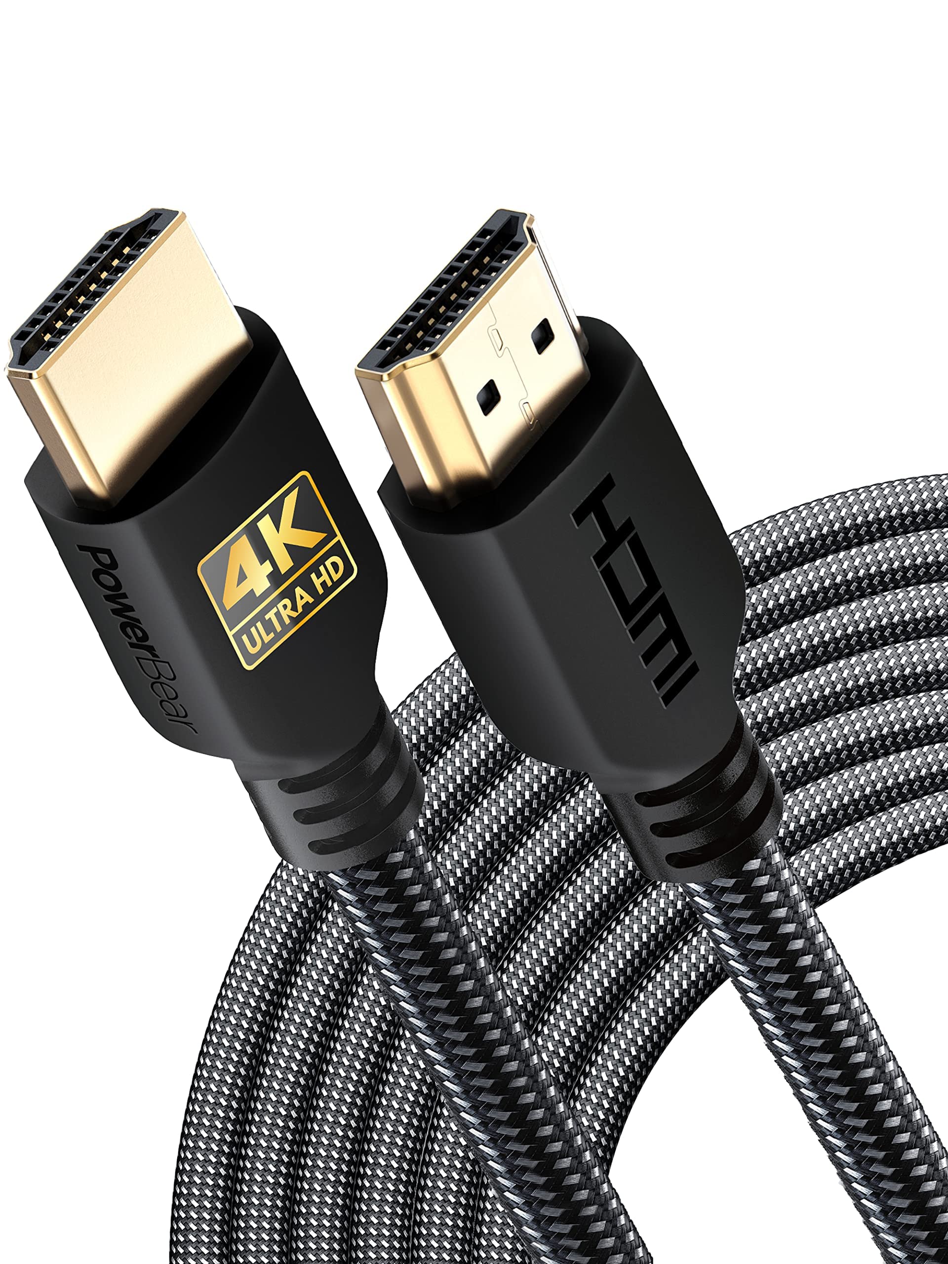 PowerBear 4K HDMI Cable 6 ft | High Speed Hdmi Cables, Braided Nylon & Gold Connectors, 4K @ 60Hz, Ultra HD, 2K, 1080P, ARC & CL3 Rated | for Laptop, Monitor, PS5, PS4, Xbox One, Fire TV, & More — Amazon image 19